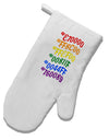 TooLoud Pride Flag Hex Code White Printed Fabric Oven Mitt-OvenMitts-TooLoud-Davson Sales