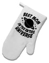 Best Mom in the Entire Universe White Printed Fabric Oven Mitt by TooLoud-Oven Mitt-TooLoud-White-Davson Sales