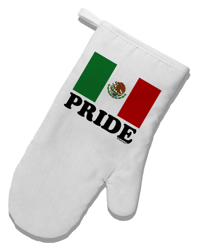 Mexican Pride - Mexican Flag White Printed Fabric Oven Mitt by TooLoud-Oven Mitt-TooLoud-White-Davson Sales