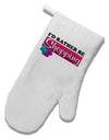 I'd Rather Be Shopping White Printed Fabric Oven Mitt-Oven Mitt-TooLoud-White-Davson Sales