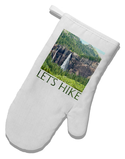 Beautiful Cliffs - Lets Hike White Printed Fabric Oven Mitt by TooLoud-Oven Mitt-TooLoud-White-Davson Sales