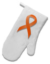 Leukemia Awareness Ribbon - Orange White Printed Fabric Oven Mitt-Oven Mitt-TooLoud-White-Davson Sales