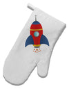 Space Rocket Ship and Stars White Printed Fabric Oven Mitt by TooLoud-Oven Mitt-TooLoud-White-Davson Sales