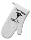 Personalized Cabin 11 Hermes White Printed Fabric Oven Mitt by TooLoud-Oven Mitt-TooLoud-White-Davson Sales