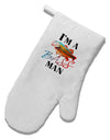 I'm A Bass Man Watercolor White Printed Fabric Oven Mitt-Oven Mitt-TooLoud-White-Davson Sales