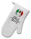 Mexican Extraterrestrial Text White Printed Fabric Oven Mitt by TooLoud-Oven Mitt-TooLoud-White-Davson Sales