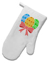 Easter Eggs With Bow White Printed Fabric Oven Mitt by TooLoud-Oven Mitt-TooLoud-White-Davson Sales