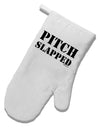 Pitch Slapped White Printed Fabric Oven Mitt-Oven Mitt-TooLoud-White-Davson Sales