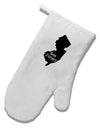 New Jersey - United States Shape White Printed Fabric Oven Mitt by TooLoud-Oven Mitt-TooLoud-White-Davson Sales