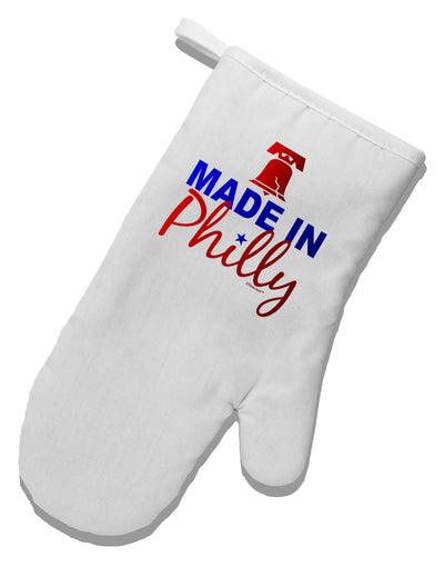 Made In Philly White Printed Fabric Oven Mitt-Oven Mitt-TooLoud-White-Davson Sales