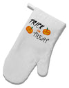 Trick or Treat Pumpkins White Printed Fabric Oven Mitt-Oven Mitt-TooLoud-White-Davson Sales