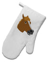 Silly Cartoon Horse Head White Printed Fabric Oven Mitt-Oven Mitt-TooLoud-White-Davson Sales