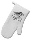 Pegasus Illustration White Printed Fabric Oven Mitt-Oven Mitt-TooLoud-White-Davson Sales