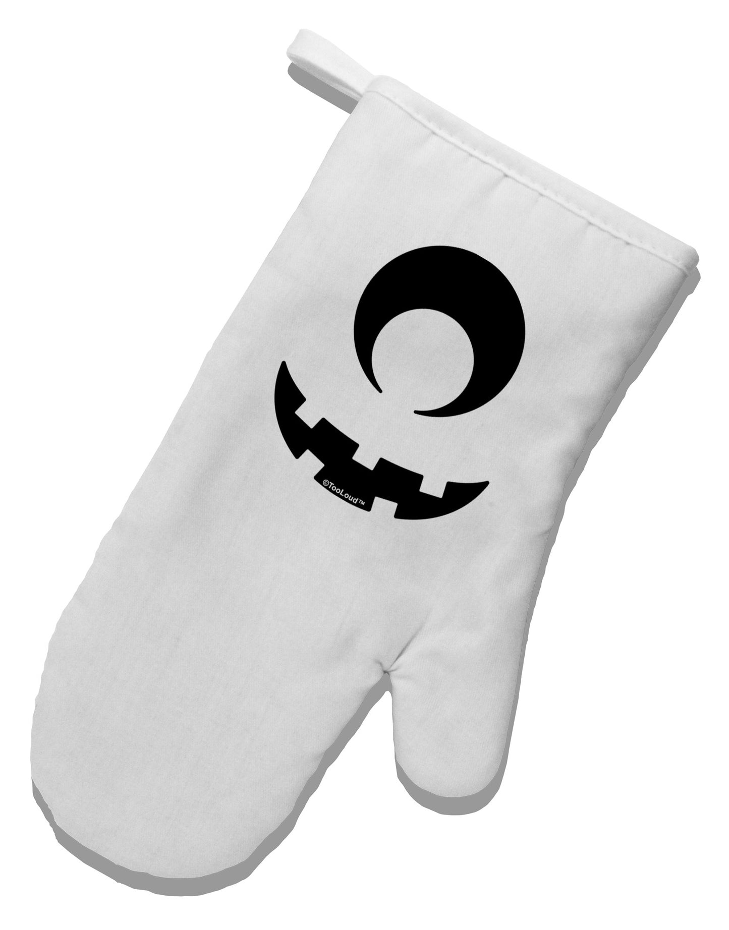 Cyclops Jack-o-Lantern White Printed Fabric Oven Mitt-Oven Mitt-TooLoud-White-Davson Sales