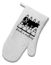 Eight Maids A Milking Text White Printed Fabric Oven Mitt-Oven Mitt-TooLoud-White-Davson Sales