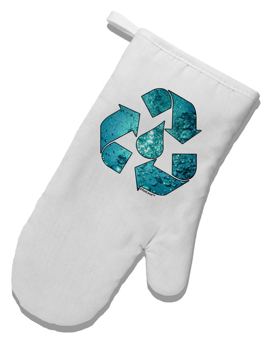 Water Conservation White Printed Fabric Oven Mitt by TooLoud-Oven Mitt-TooLoud-White-Davson Sales