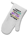 I Don't Have Kids - Cat White Printed Fabric Oven Mitt-Oven Mitt-TooLoud-White-Davson Sales