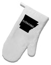 Arkansas - United States Shape White Printed Fabric Oven Mitt-Oven Mitt-TooLoud-White-Davson Sales