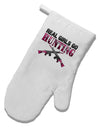 Real Girls Go Hunting White Printed Fabric Oven Mitt-Oven Mitt-TooLoud-White-Davson Sales