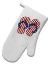 Stars and Stripes Flip Flops White Printed Fabric Oven Mitt-Oven Mitt-TooLoud-White-Davson Sales