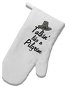 TooLoud Talkin Like a Pilgrim White Printed Fabric Oven Mitt-OvenMitts-TooLoud-Davson Sales