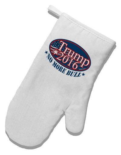 Trump No More Bull White Printed Fabric Oven Mitt-Oven Mitt-TooLoud-White-Davson Sales