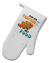 Fish Are Friends Not Food White Printed Fabric Oven Mitt-Oven Mitt-TooLoud-White-Davson Sales