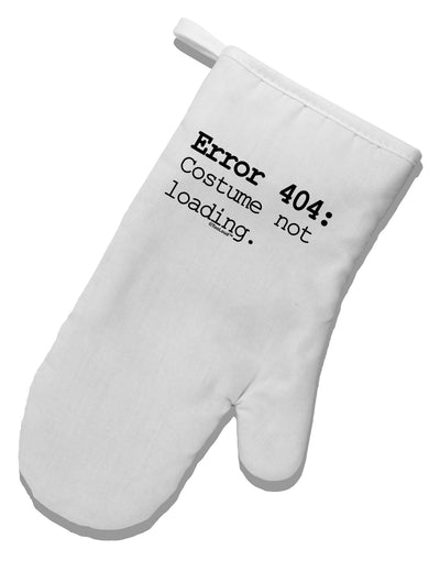 Error 404 Costume White Printed Fabric Oven Mitt-Oven Mitt-TooLoud-White-Davson Sales