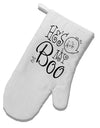 TooLoud He's My Boo White Printed Fabric Oven Mitt-OvenMitts-TooLoud-Davson Sales