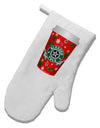 Blessed Yule Red Coffee Cup White Printed Fabric Oven Mitt by TooLoud-TooLoud-White-Davson Sales