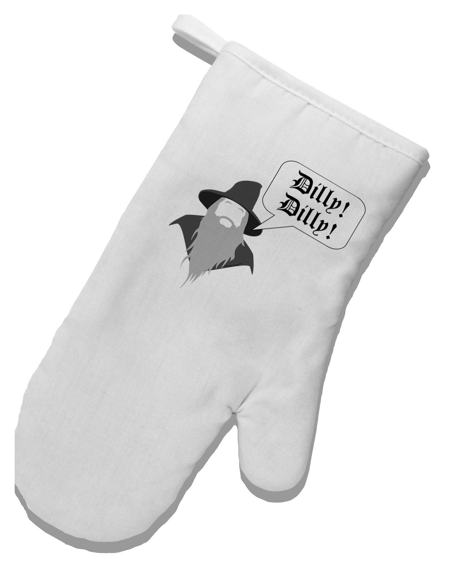 Wizard Dilly Dilly White Printed Fabric Oven Mitt by TooLoud-Oven Mitt-TooLoud-White-Davson Sales
