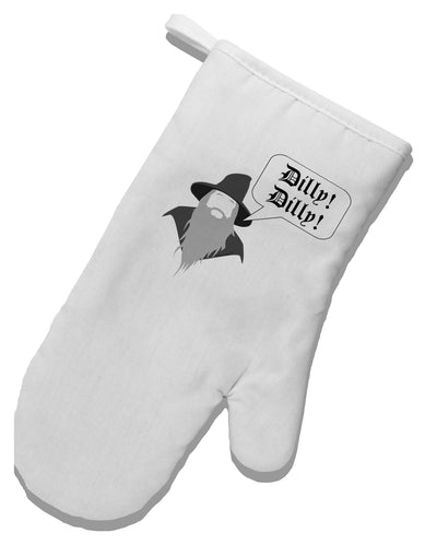 Wizard Dilly Dilly White Printed Fabric Oven Mitt by TooLoud-Oven Mitt-TooLoud-White-Davson Sales