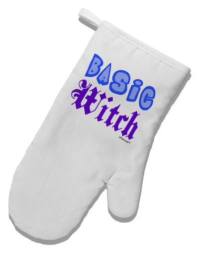 Basic Witch Color Blue White Printed Fabric Oven Mitt-Oven Mitt-TooLoud-White-Davson Sales