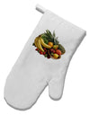 Fruit Basket Still Life White Printed Fabric Oven Mitt-Oven Mitt-TooLoud-White-Davson Sales