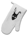 Scary Bunny Face Black Distressed White Printed Fabric Oven Mitt-Oven Mitt-TooLoud-White-Davson Sales