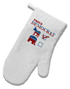 Proud Democrat Checkmark White Printed Fabric Oven Mitt-Oven Mitt-TooLoud-White-Davson Sales