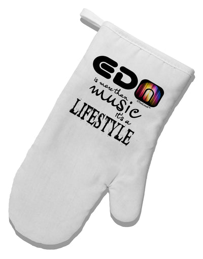 EDM - A Lifestyle White Printed Fabric Oven Mitt-Oven Mitt-TooLoud-White-Davson Sales