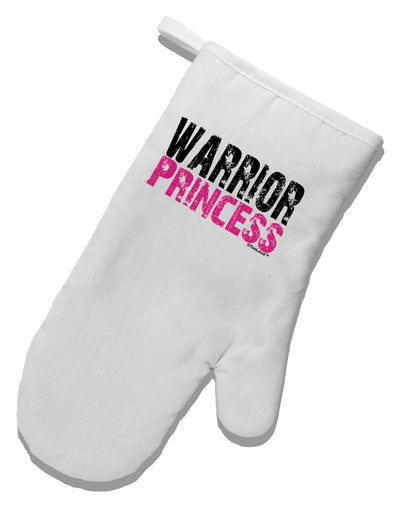 TooLoud Warrior Princess Pink White Printed Fabric Oven Mitt-Oven Mitt-TooLoud-White-Davson Sales