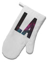 LA Outer Space Desgin White Printed Fabric Oven Mitt-Oven Mitt-TooLoud-White-Davson Sales