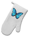 Big Blue Butterfly White Printed Fabric Oven Mitt-Oven Mitt-TooLoud-White-Davson Sales