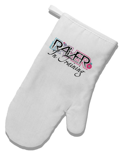 Matching Raver - In Training White Printed Fabric Oven Mitt-Oven Mitt-TooLoud-White-Davson Sales