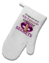 If You Can Keep Our Secrets White Printed Fabric Oven Mitt-Oven Mitt-TooLoud-White-Davson Sales