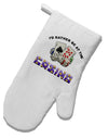 I'd Rather Be At The Casino Funny White Printed Fabric Oven Mitt by TooLoud-Oven Mitt-TooLoud-White-Davson Sales