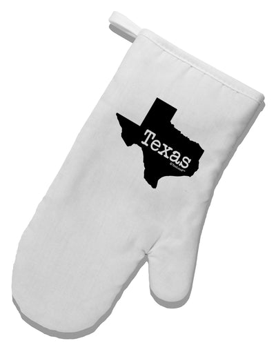 Texas - United States Shape White Printed Fabric Oven Mitt by TooLoud-Oven Mitt-TooLoud-White-Davson Sales