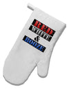 Red White & Booze White Printed Fabric Oven Mitt-Oven Mitt-TooLoud-White-Davson Sales