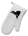 New York - United States Shape White Printed Fabric Oven Mitt by TooLoud-Oven Mitt-TooLoud-White-Davson Sales
