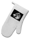 TooLoud White Wolf Moon White Printed Fabric Oven Mitt-Oven Mitt-TooLoud-White-Davson Sales