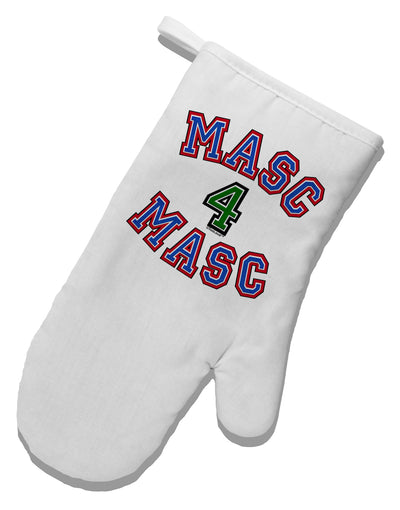 Masc 4 Masc College Stud White Printed Fabric Oven Mitt by TooLoud-Oven Mitt-TooLoud-White-Davson Sales