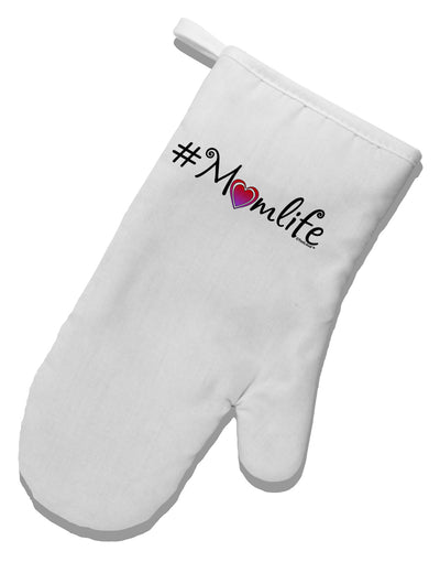 Hashtag Momlife White Printed Fabric Oven Mitt by TooLoud-Oven Mitt-TooLoud-White-Davson Sales