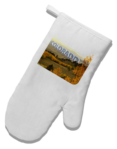 Colorado Postcard Gentle Sunrise White Printed Fabric Oven Mitt by TooLoud-TooLoud-White-Davson Sales